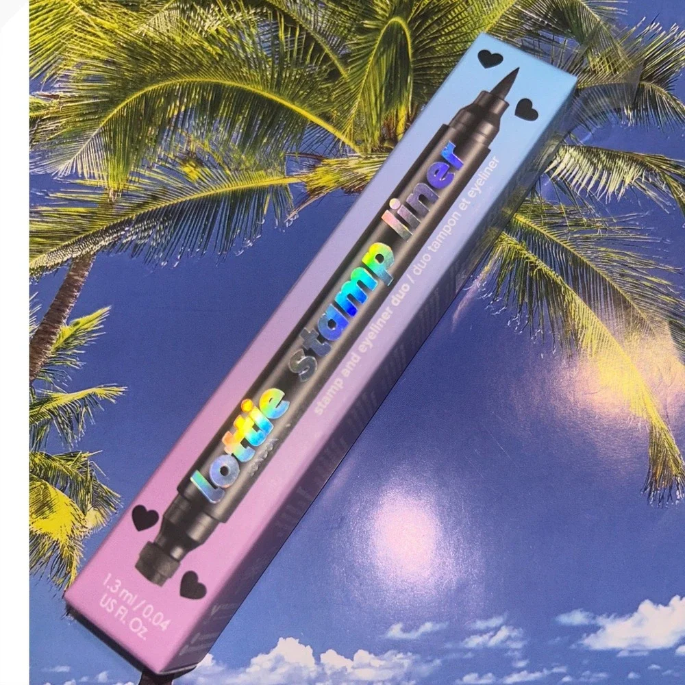 Lottie London Stamp Liner Love Edition Heart Stamp Dual Ended Black Eyeliner NEW